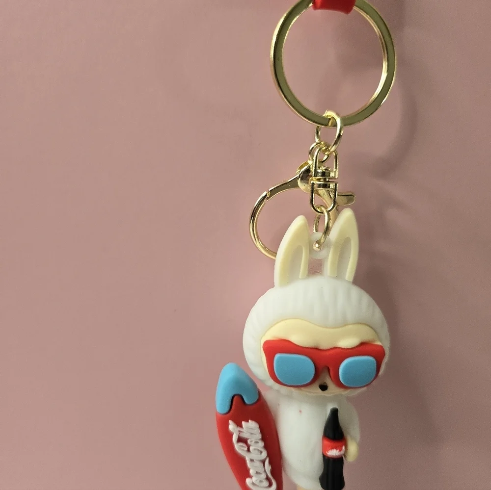 Labubu x Coca-Cola Keychain-Kawaii Cartoon Vinyl Figure Charm - Picture 3 of 3